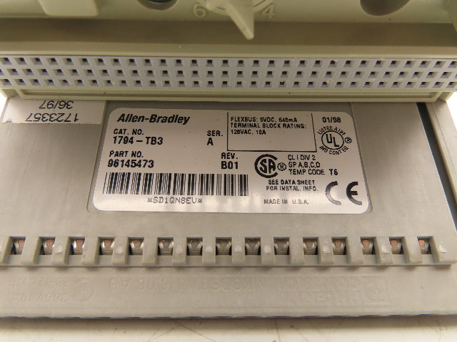 Allen Bradley 1794-OE4 Flex I/O Analog Output Module 1794-TB3 Terminal Block