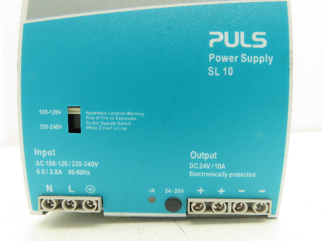 Puls SL10.100 Power Supply 100-120/220-240VAC 24VDC 10A