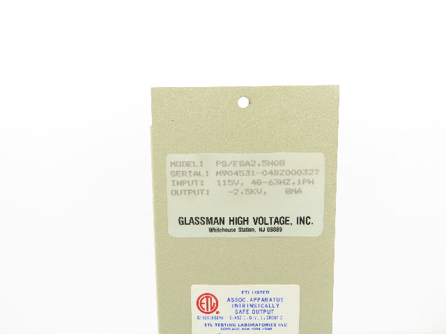Glassman High Voltage ESA2.5N08B Rack Module 115V 1PH