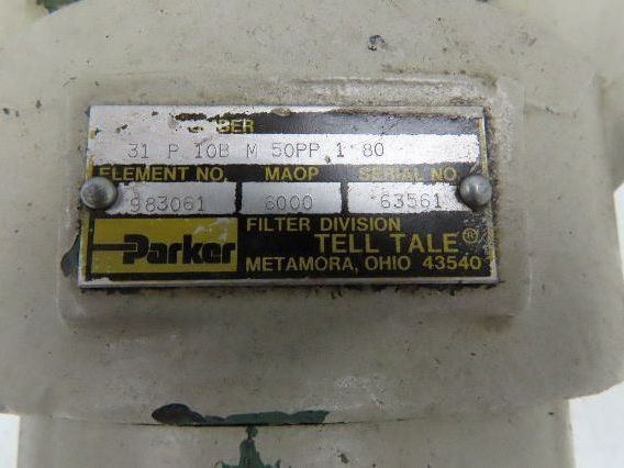 Parker 31P10BM50PP180 / 983061 Tell Tale Hydraulic Filter 6000 PSI