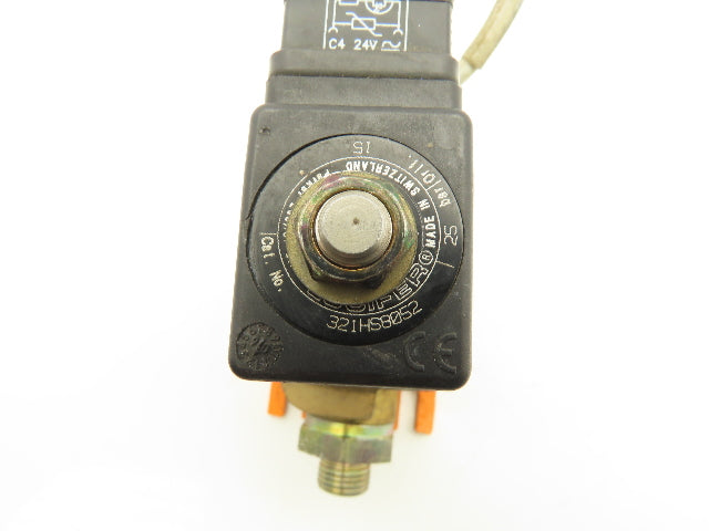 Parker 321H2522 Brass Solenoid Valve 2-Way NC G1/2" BSPP 24V 25bar