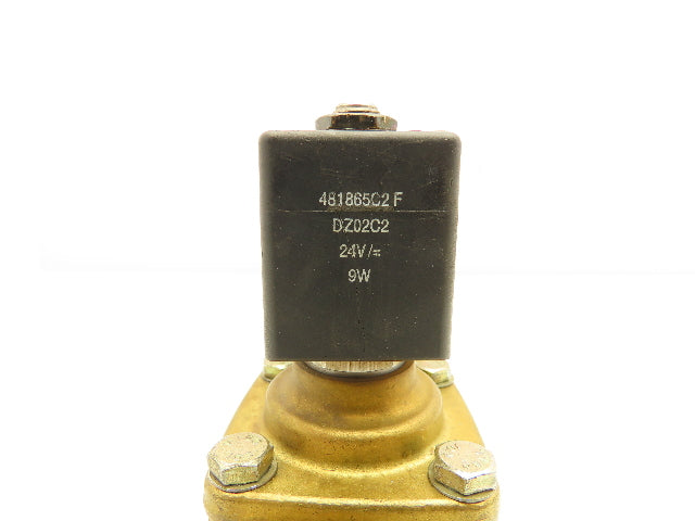 Parker 321H2522 Brass Solenoid Valve 2-Way NC G1/2" BSPP 24V 25bar