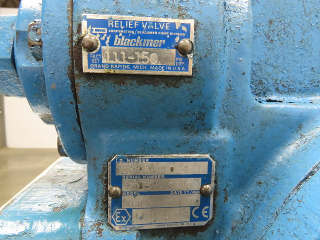 Blackmer XLW3F 3" Sliding Vane Pump Positive Displacement 10Hp 230/460V RH