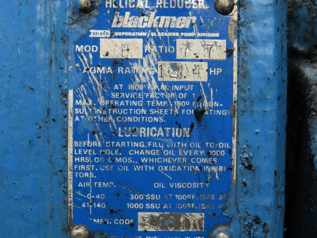 Blackmer XLW3F 3" Sliding Vane Pump Positive Displacement 10Hp 230/460V RH