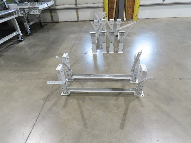 ConveyX Roller Conveyor Leg Support 39.5"W 16-20"H (Fits 42" Frame) Lot of 2