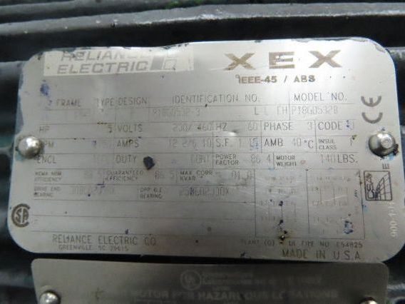 Blackmer XLW2F 2" Sliding Vane Pump Positive Displacement 5Hp 230/460V RH Inlet