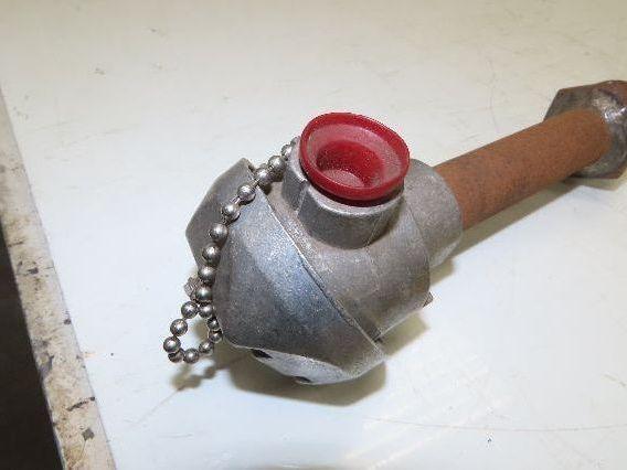 LN Leeds & Northrup Type J Thermocouple Pipe Well 1"x 48" Steel Pipe 1-1/4" NPT