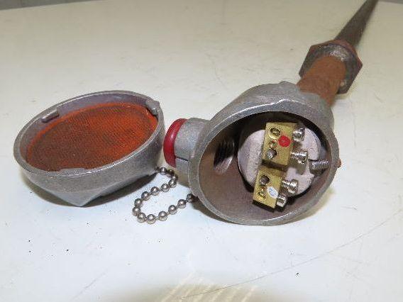LN Leeds & Northrup Type J Thermocouple Pipe Well 1"x 48" Steel Pipe 1-1/4" NPT