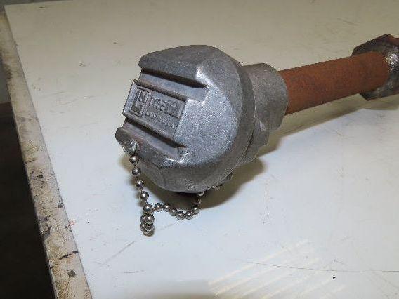 LN Leeds & Northrup Type J Thermocouple Pipe Well 1"x 48" Steel Pipe 1-1/4" NPT