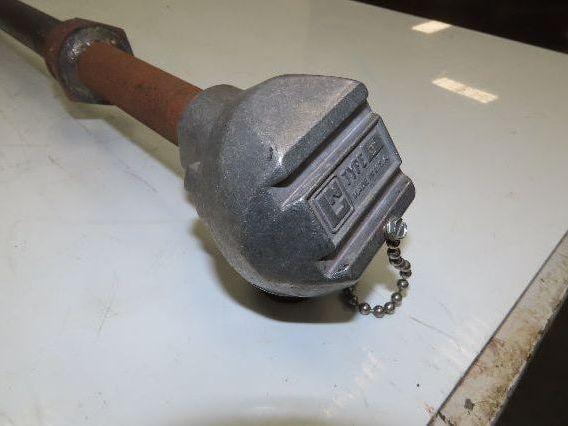 LN Leeds & Northrup Type J Thermocouple Pipe Well 1"x 48" Steel Pipe 1-1/4" NPT