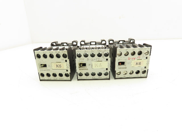Siemens 3TF2810-0LB4 Contactor Sz 00 3-Pole 16A 1NO 600V 3PH 24VDC Coil Lot of 3