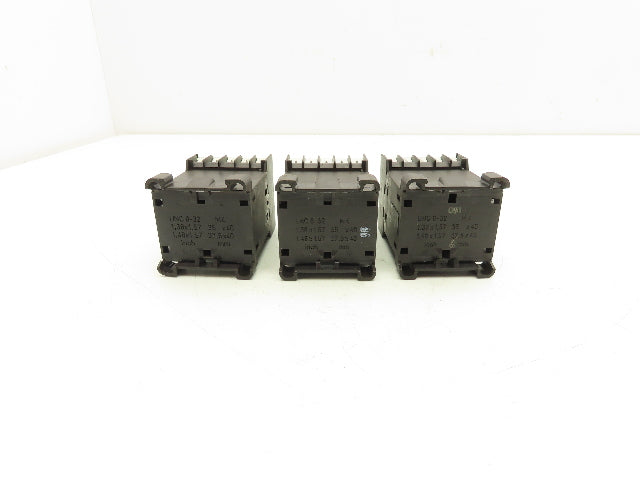 Siemens 3TF2810-0LB4 Contactor Sz 00 3-Pole 16A 1NO 600V 3PH 24VDC Coil Lot of 3