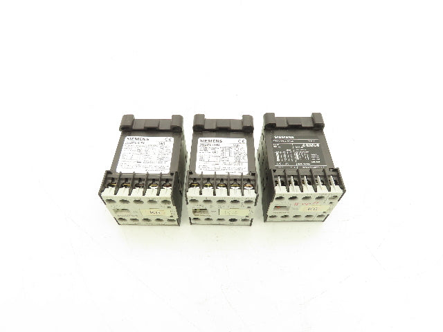 Siemens 3TF2810-0LB4 Contactor Sz 00 3-Pole 16A 1NO 600V 3PH 24VDC Coil Lot of 3