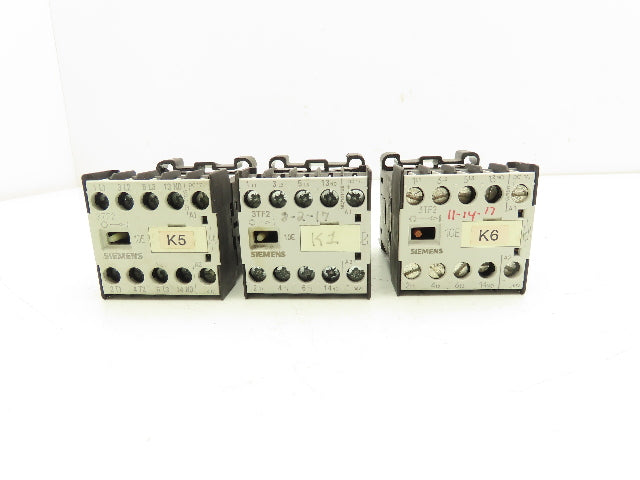 Siemens 3TF2810-0LB4 Contactor Sz 00 3-Pole 16A 1NO 600V 3PH 24VDC Coil Lot of 3