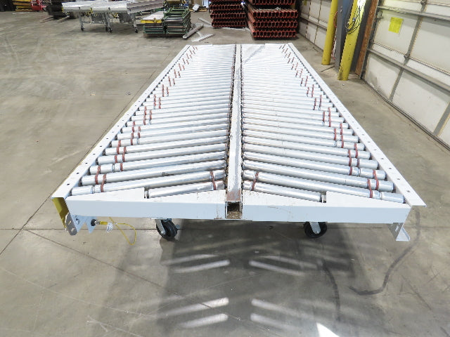 ConveyX 52"x 10' MDR Motorized Roller Conveyor 48"BF Skewed Angle Rollers 115V