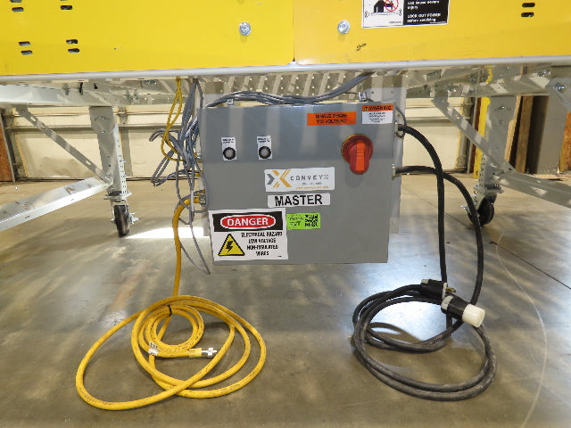 ConveyX 52"x 10' MDR Motorized Roller Conveyor 48"BF Skewed Angle Rollers 115V