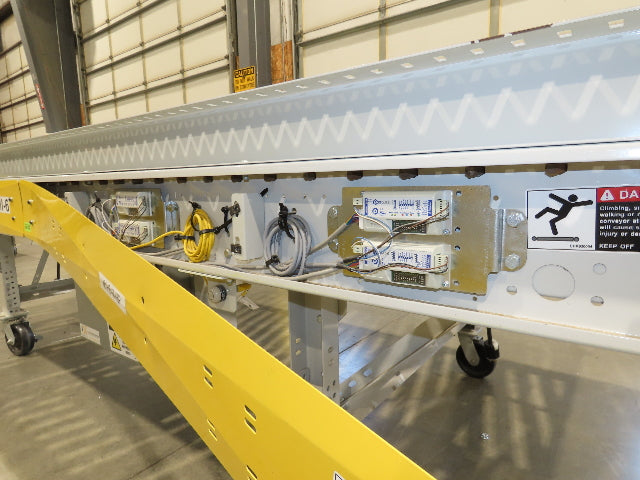 ConveyX 52"x 10' MDR Motorized Roller Conveyor 48"BF Skew Bed Angled Roller 115V