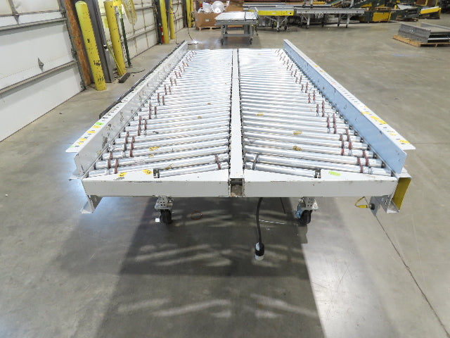 ConveyX 52"x 10' MDR Motorized Roller Conveyor 48"BF Skew Bed Angled Roller 115V