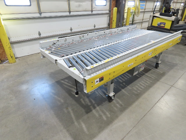 ConveyX 52"x 10' MDR Motorized Roller Conveyor 48"BF Skew Bed Angled Roller 115V