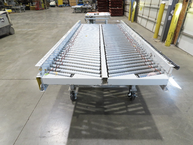 ConveyX 52"x 10' MDR Motorized Roller Conveyor 48"BF Skew Bed Angled Roller 115V