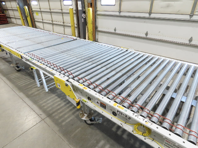 ConveyX 52"x 20' MDR Motorized Roller Conveyor 48"BF Manual Drive-Thru Gate 115V