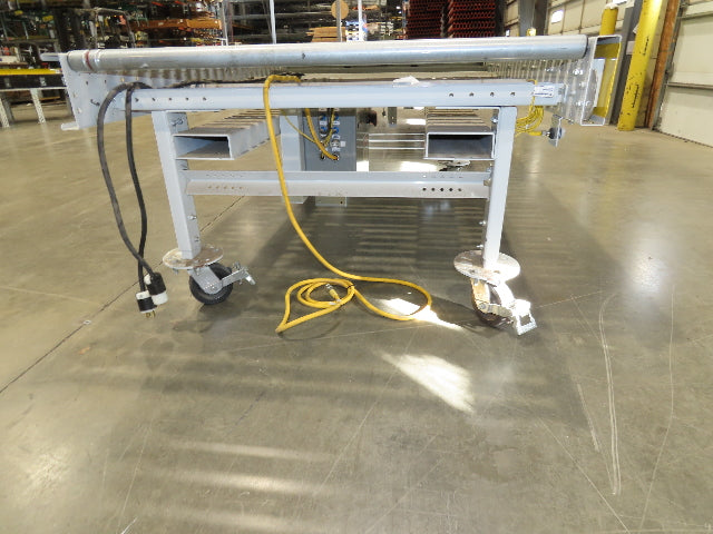 ConveyX 52"x 20' MDR Motorized Roller Conveyor 48"BF Manual Drive-Thru Gate 115V