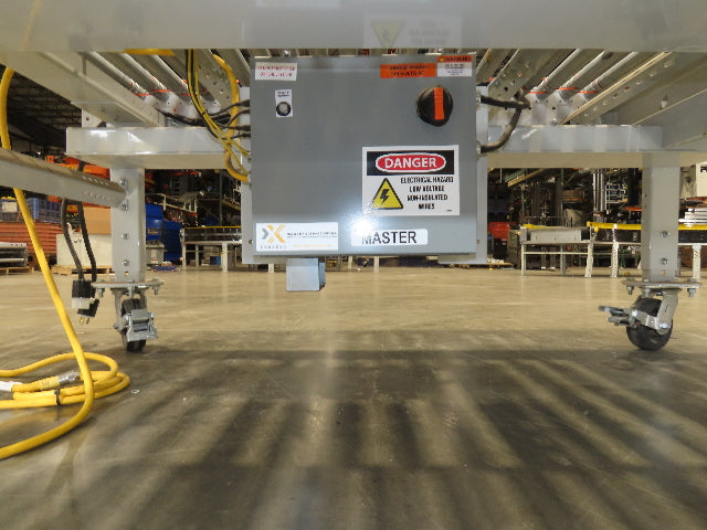 ConveyX 52"x 20' MDR Motorized Roller Conveyor 48"BF Manual Drive-Thru Gate 115V