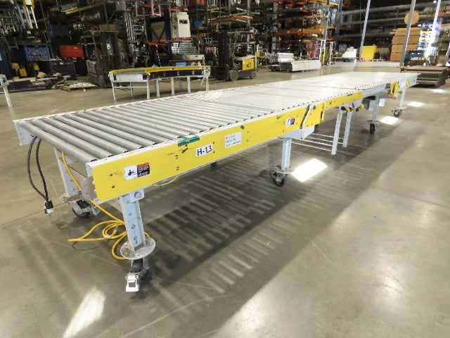 ConveyX 52"x 20' MDR Motorized Roller Conveyor 48"BF Manual Drive-Thru Gate 115V
