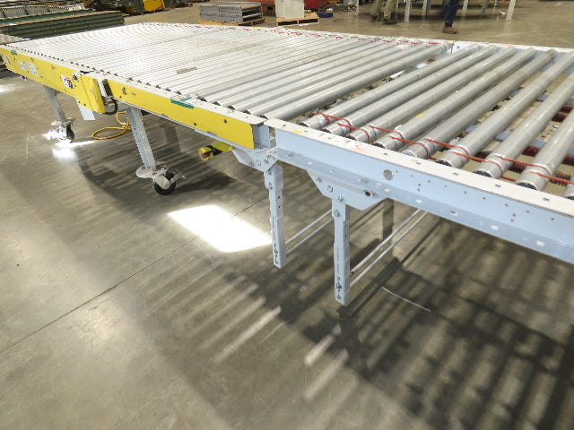 ConveyX 52"x 20' MDR Motorized Roller Conveyor 48"BF Manual Drive-Thru Gate 115V