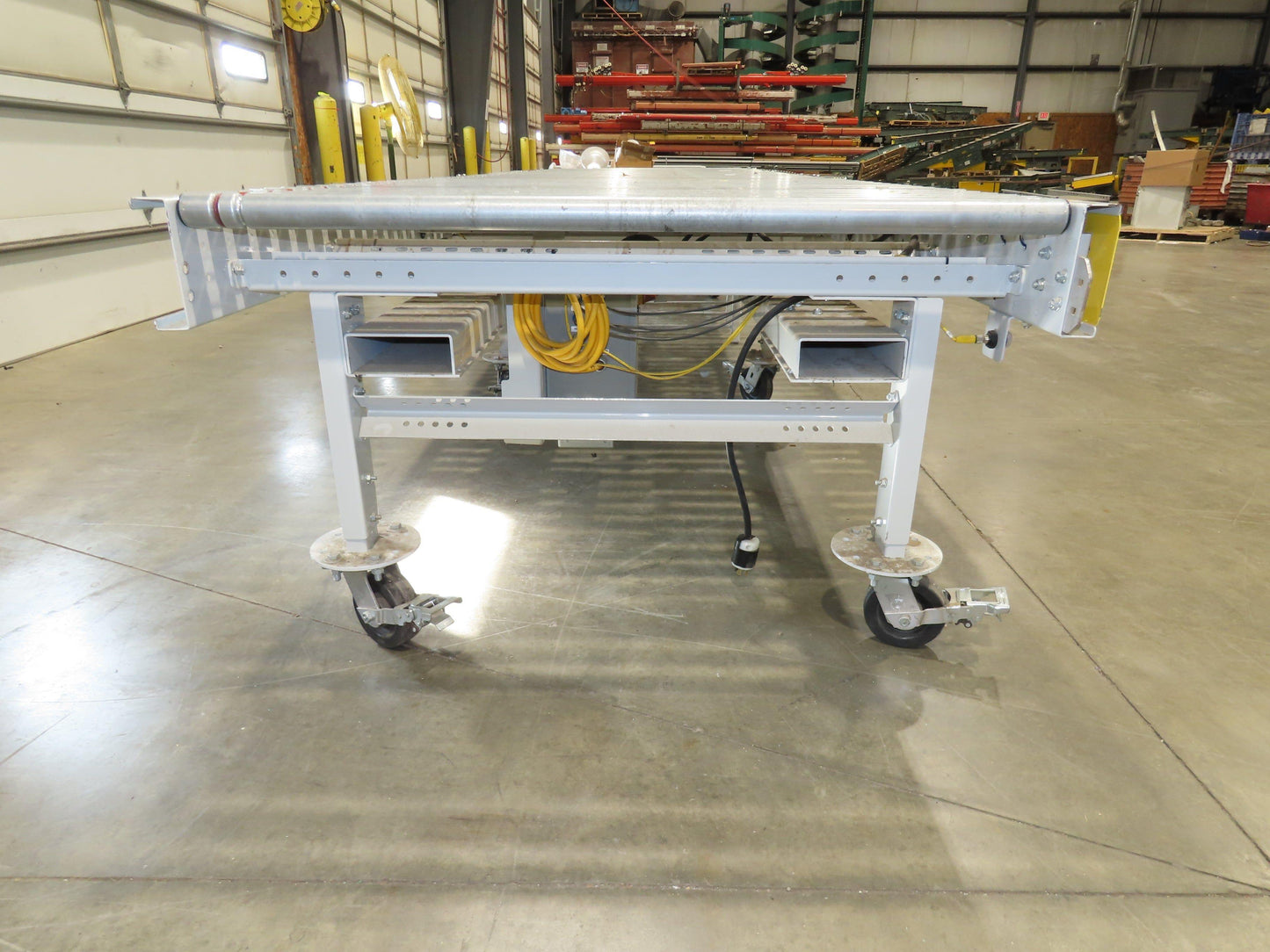 ConveyX 52"x 20' MDR Motorized Roller Conveyor 48"BF Manual Drive-Thru Gate 115V