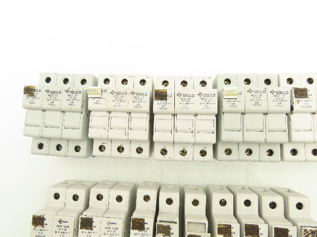 Gould Weber 10x38 Fuse Holder 1PH 2PH 3PH Mixed 600V 30A Lot of 17