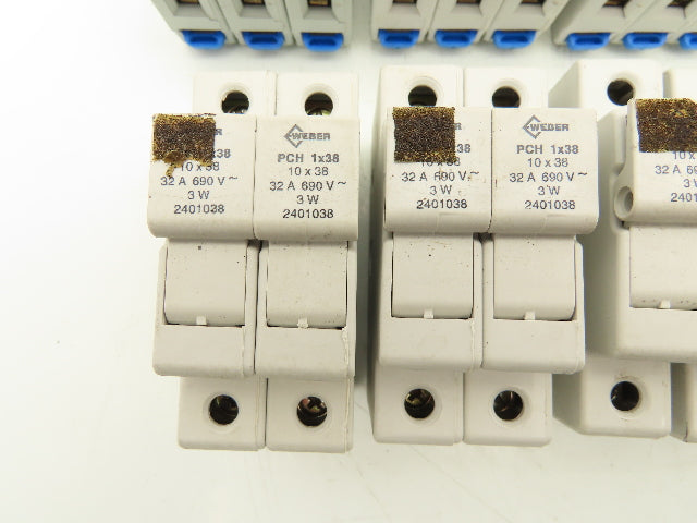 Gould Weber 10x38 Fuse Holder 1PH 2PH 3PH Mixed 600V 30A Lot of 17