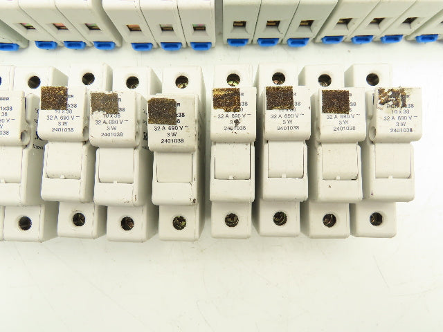 Gould Weber 10x38 Fuse Holder 1PH 2PH 3PH Mixed 600V 30A Lot of 17
