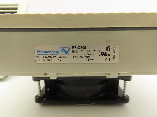 Pfannenberg PF 42500 Filter Fan 24VDC 223mm NEMA Type 12 Lot of 2