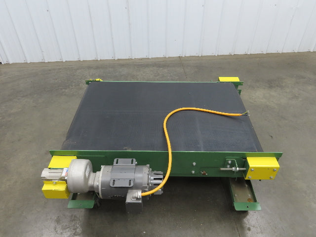 30"x 48" Slider Bed Conveyor on Casters 28" Belt 460V Direct Drive 15 FPM