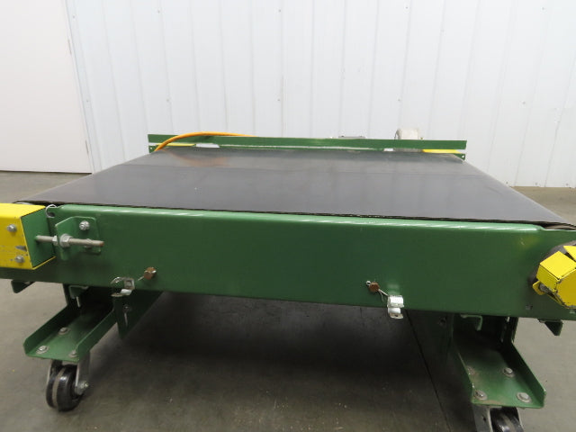 30"x 48" Slider Bed Conveyor on Casters 28" Belt 460V Direct Drive 15 FPM