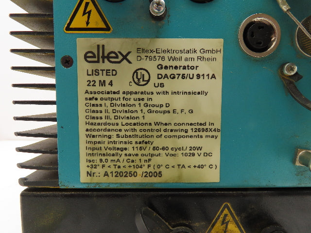 Eltex DAG75 High Voltage Generator Power Supply 115V Input DC Output