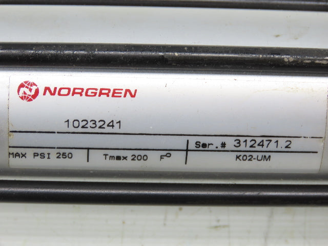 Norgren 1023241 Pneumatic Tie Rod Air Cylinder 1.5" Bore 42" Stroke 250 PSI