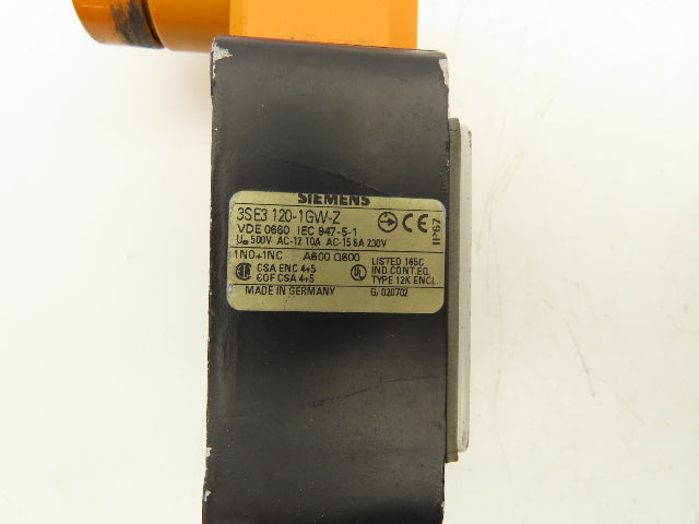 Siemens 3SE3 120-1GW-Z Position Limit Switch Roller Lever 230V 6A
