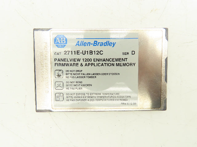 Allen Bradley 2711E-U1B12C PanelView 1200 Enhancement Memory Card 4Mb Ser D