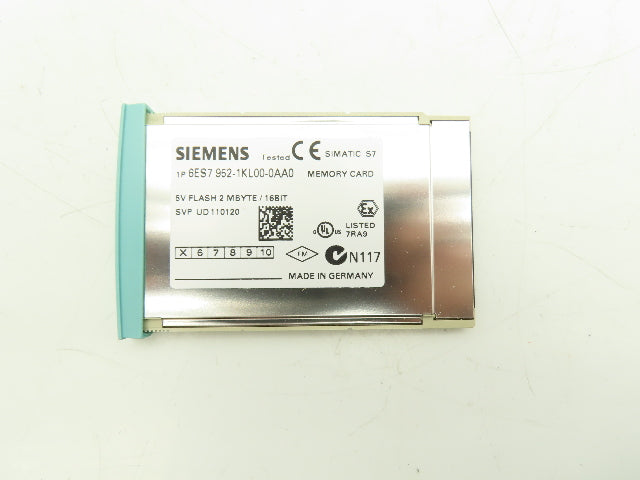 Siemens 6ES7 952-1KL00-0AA0 SIMATIC S7 Memory Card 5V Flash 2Mb 16-bit