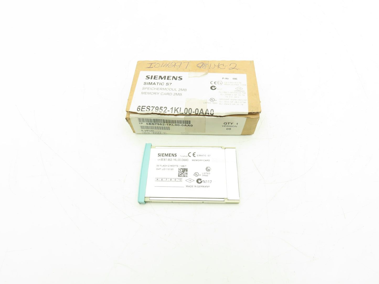Siemens 6ES7 952-1KL00-0AA0 SIMATIC S7 Memory Card 5V Flash 2Mb 16-bit
