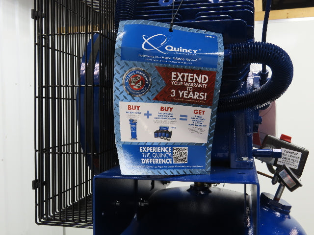 Quincy 2V41C60VC QT-54 Pro Air Compressor 5HP 60 Gal 15.2CFM Two-Stage 230V 1Ph