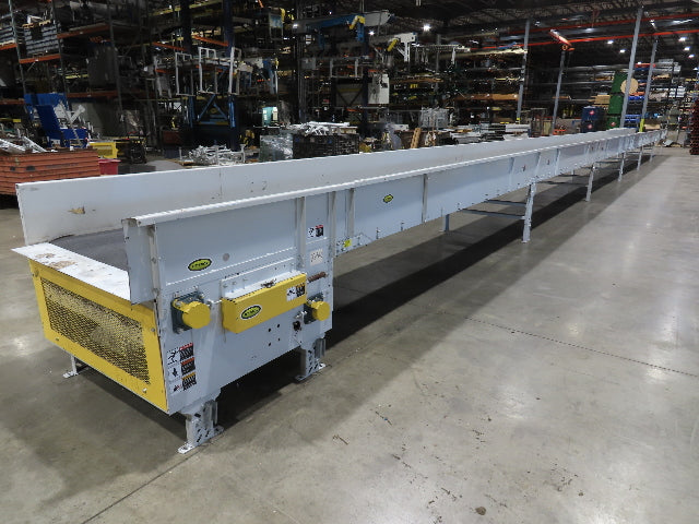 Hytrol BPC 43"x 78' Slider Bed Conveyor Parcel Belt 3Hp 480V Center Drive 110fpm