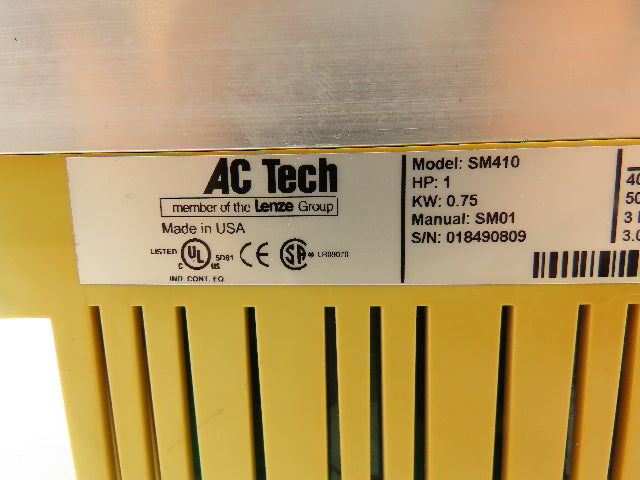 Lenze SM410 AC Tech Variable Frequency AC Drive 1HP 480VAC 3Ph
