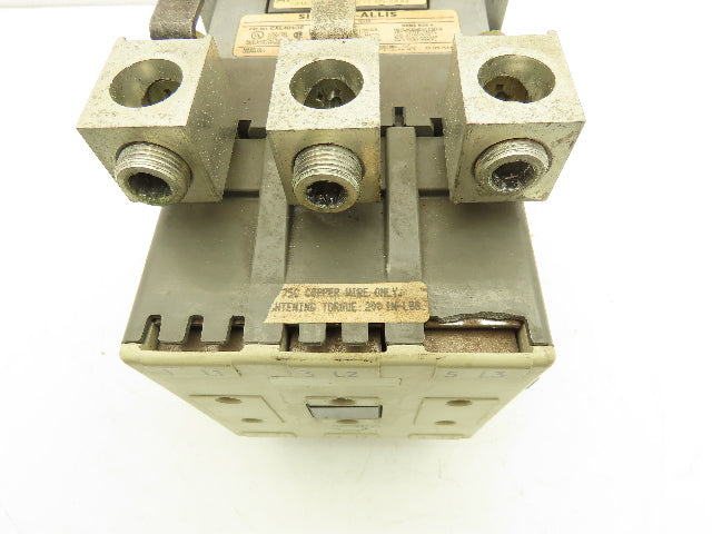 Siemens-Allis CXL40*3E Contactor 135A 600V 3 Pole 120V Coil Model E