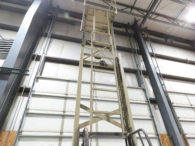 Cotterman Maxi Lift 15' Manual Man Lift Elevating Work Platform Ladder 300 Lb