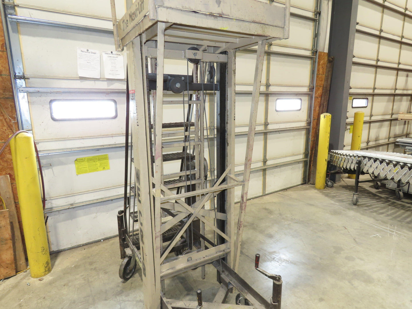 Cotterman Maxi Lift 15' Manual Man Lift Elevating Work Platform Ladder 300 Lb