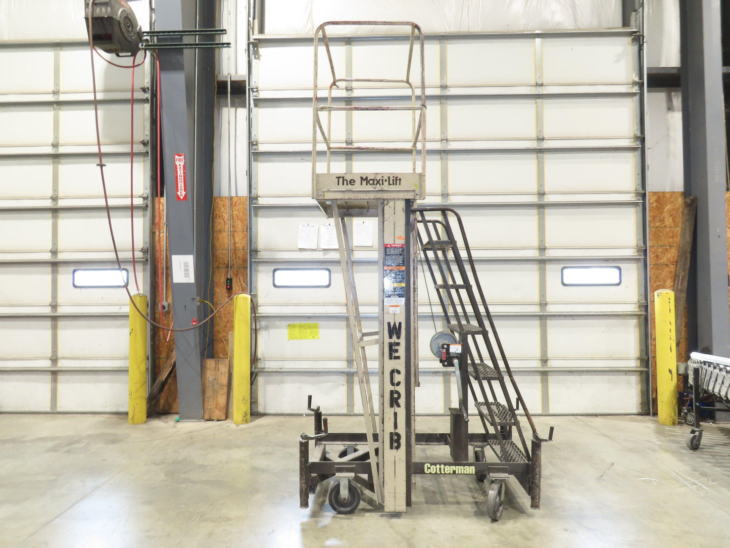 Cotterman Maxi Lift 15' Manual Man Lift Elevating Work Platform Ladder 300 Lb