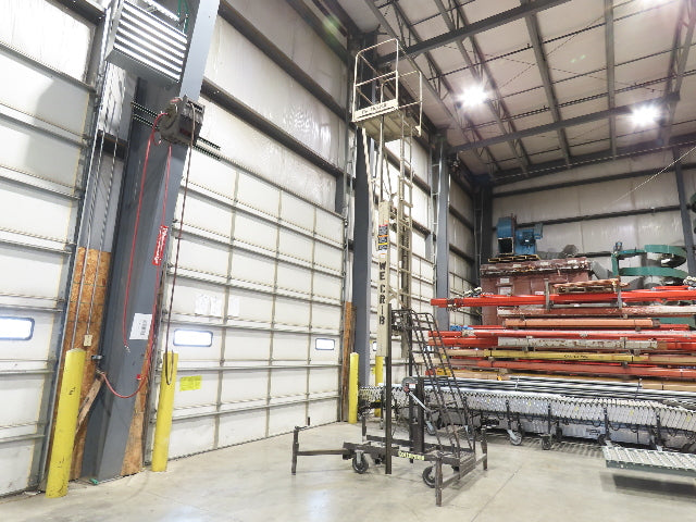 Cotterman Maxi Lift 15' Manual Man Lift Elevating Work Platform Ladder 300 Lb
